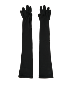 Saint Laurent Long Gloves, Viscose, Black, MII, B, 3*